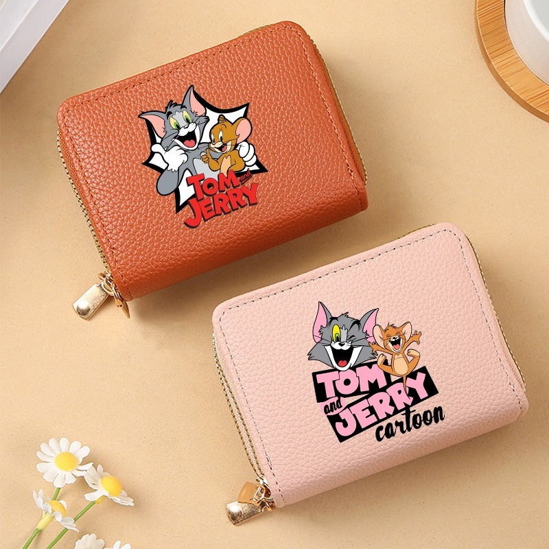 Women Bags Purses - 톰과 제리 귀여운 카드 홀더 지갑
