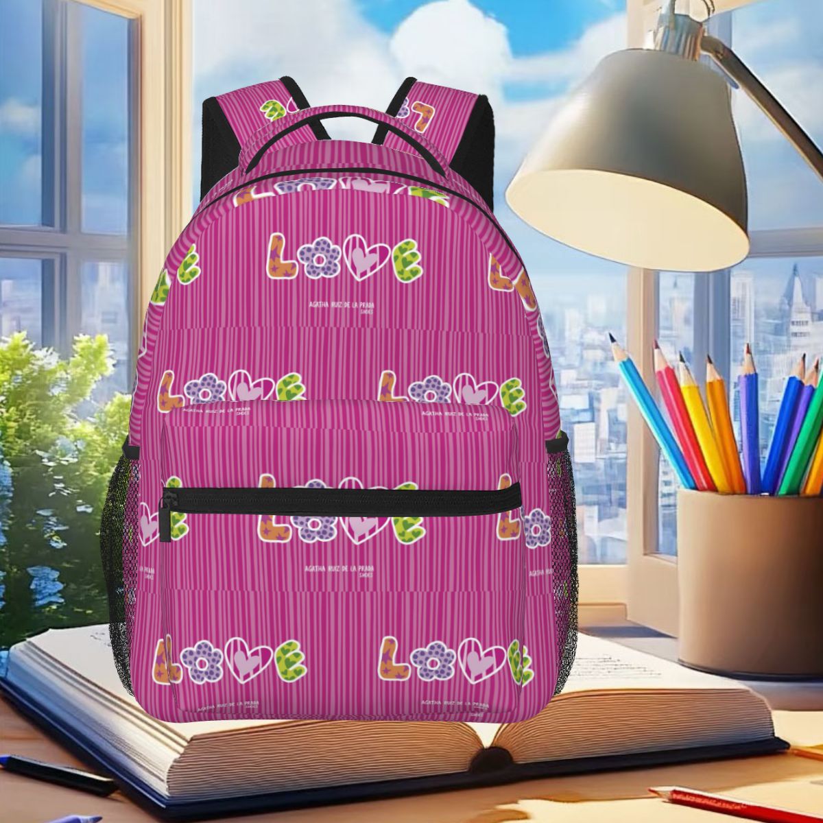 Women Bags Prada - Agatha Ruiz-De La-Prada 패턴 배낭 학생