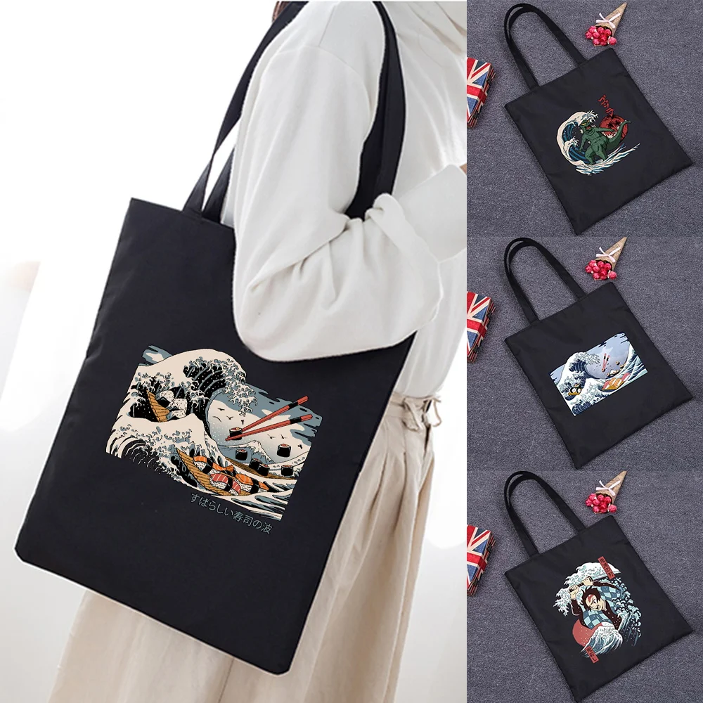 Women Bags Pictures - 여성용 대용량 캔버스 토트 숄더백, 개성