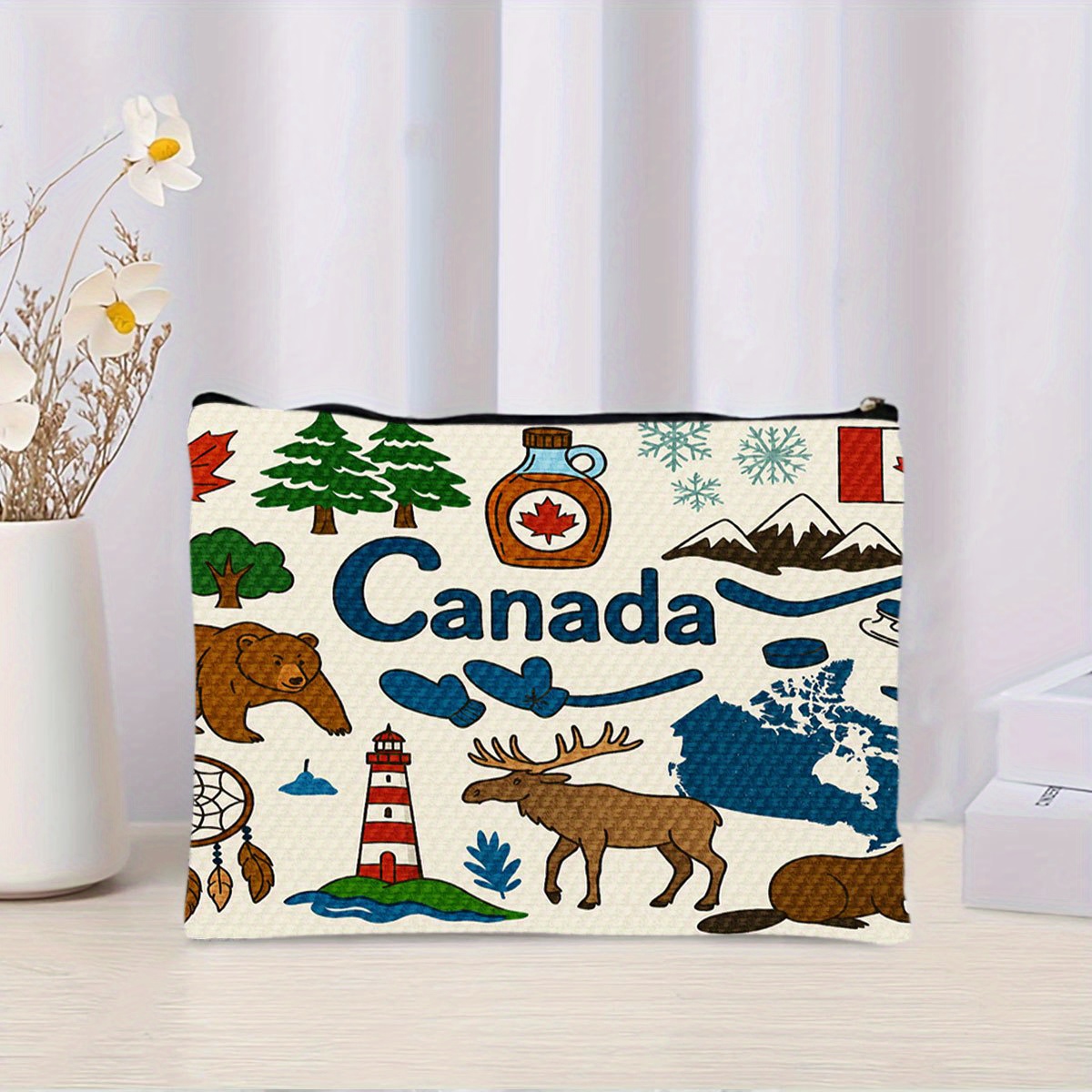 Women Bags Canada - 캐나다 테마의 화장품 가방 - 여성용