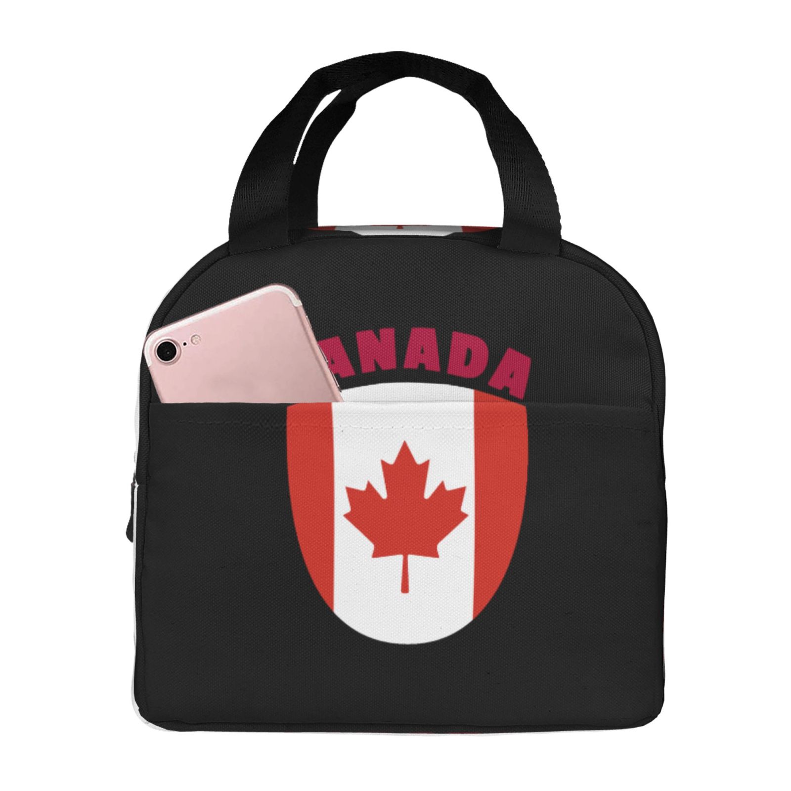 캐나다 국기 인쇄 학교용 절연 점심 가방 방수 쿨러 열 - Women Bags Canada 리뷰 및 가격