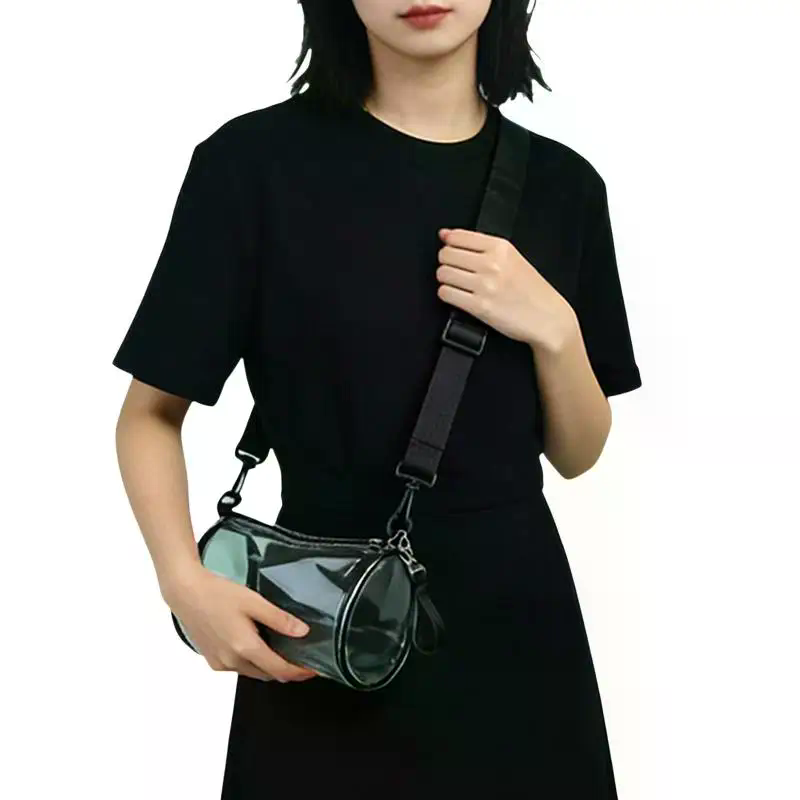 세련된 투명 레이저 크로스백 여성용 원통형 미니 숄더백 - Women Bags Purses 리뷰 및 가격
