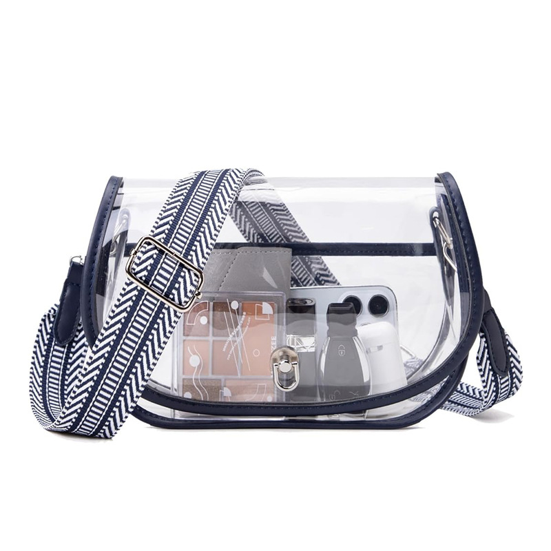 OUIO 전화 파우치 패션 클리어 PVC 새들 백 골드 - Women Bags Purses 리뷰 및 가격