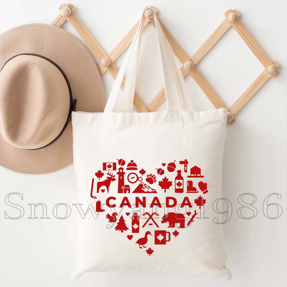 캐나다 지도 깃발 행복한 캐나다 소녀 토론토 관광 선물 - Women Bags Canada 리뷰 및 가격