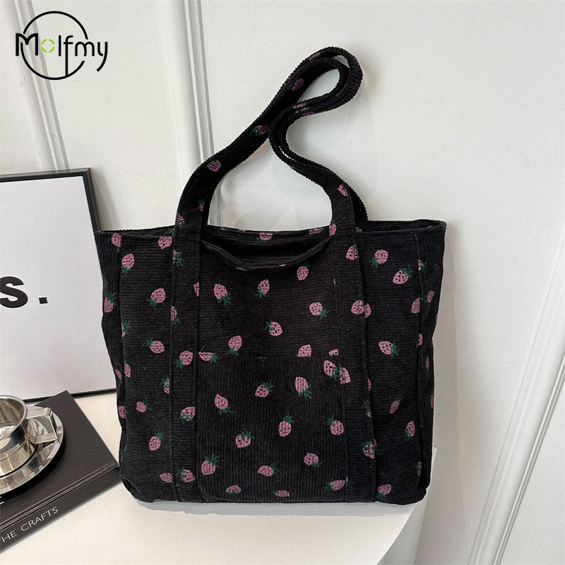 코듀로이 핸드백 딸기 비치 백 세련된 다용도 숄더백 대 - Women Bags Guess 리뷰 및 가격
