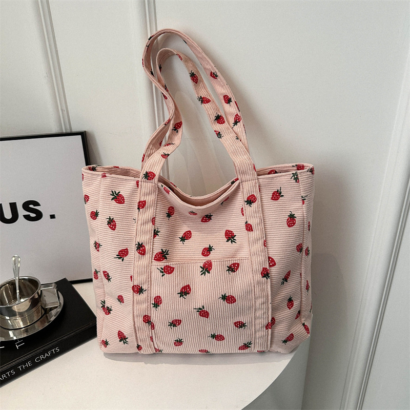 코듀로이 핸드백 딸기 비치 백 세련된 다용도 숄더백 대 - Women Bags Guess 리뷰 및 가격