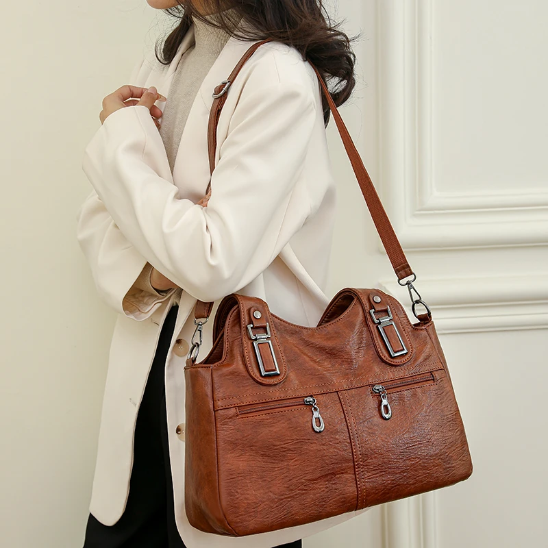 2024 여성용 고품질 가죽 숄더백 탑핸들백 캐주얼 대 - Women Bags Guess 리뷰 및 가격