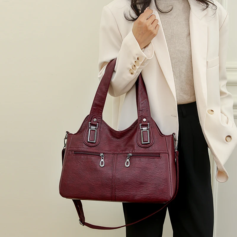 2024 여성용 고품질 가죽 숄더백 탑핸들백 캐주얼 대 - Women Bags Guess 리뷰 및 가격