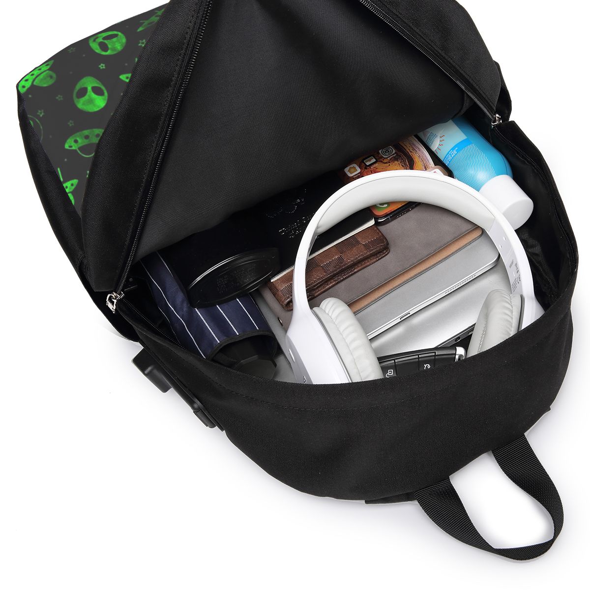 외계인과 UFO 패턴 배낭 여행 노트북 가방 컴퓨터 대 - Women Bags Laptop 리뷰 및 가격