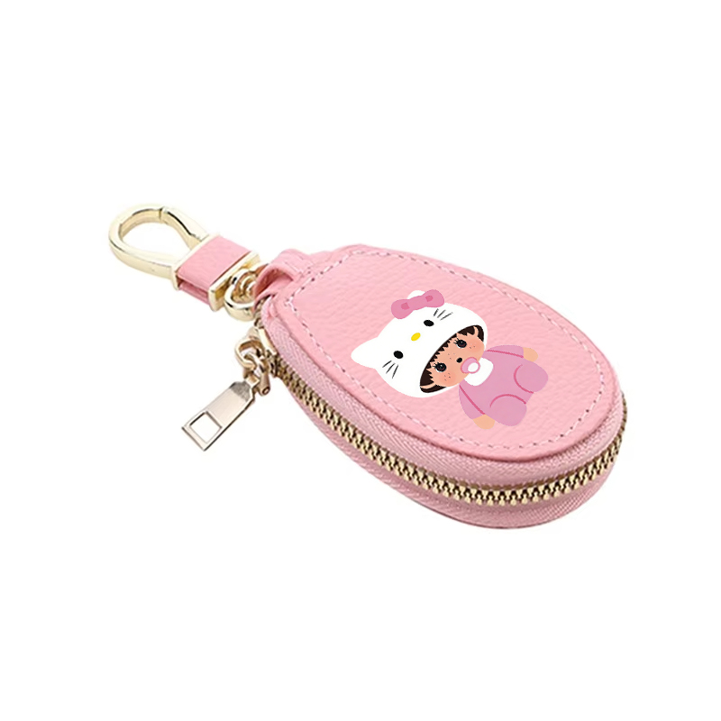 1pcs MONCHHICHI 가죽 지퍼 키 지갑 여성  - Women Bags Purses 리뷰 및 가격