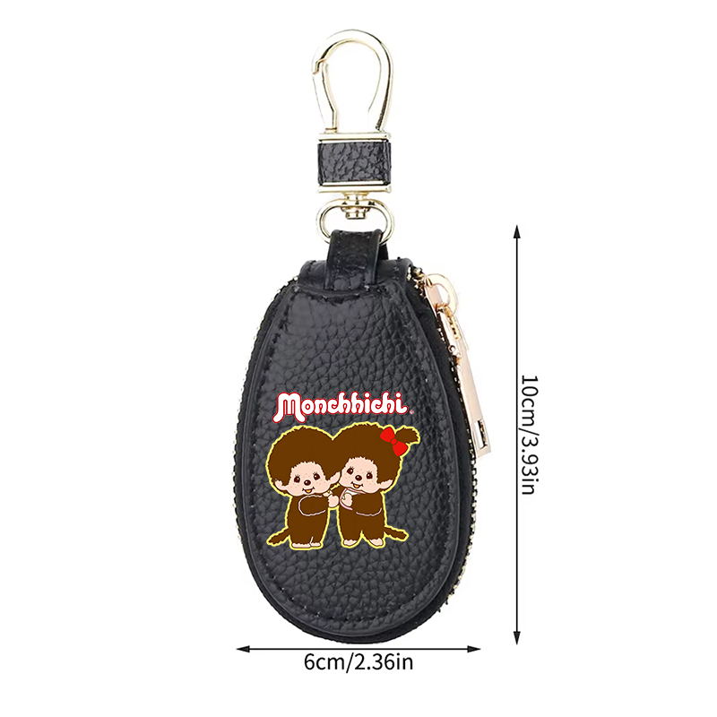 1pcs MONCHHICHI 가죽 지퍼 키 지갑 여성  - Women Bags Purses 리뷰 및 가격