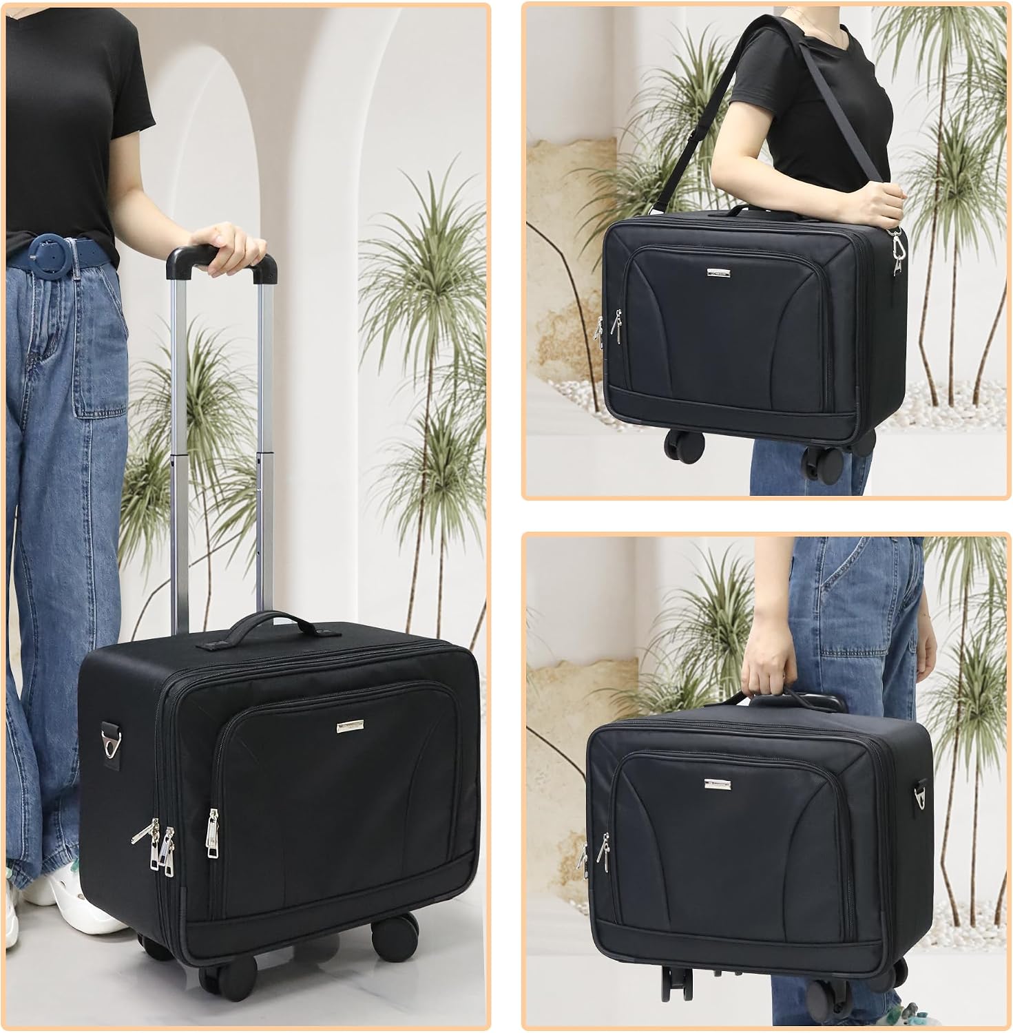 특대형 360도 회전식 메이크업 여행용 트레인 케이스  - Women Bags For Women 리뷰 및 가격