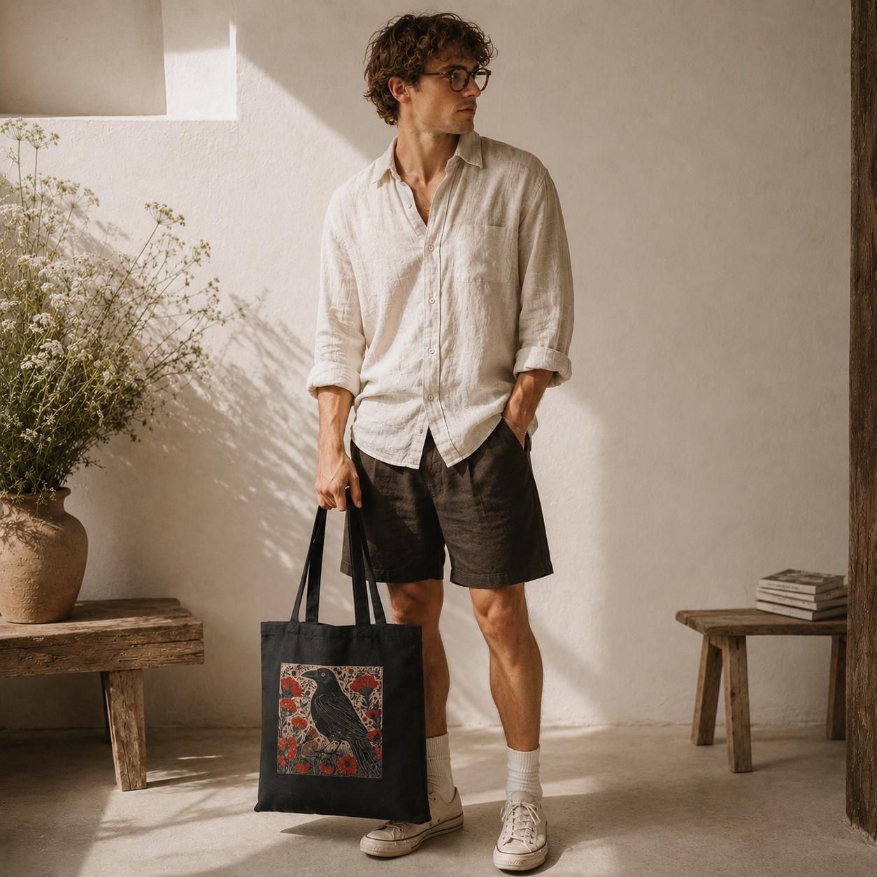 위미시고스 크로우 캔버스 토트백 리노컷 새 그림 식료품 - Women Bags Edgars 리뷰 및 가격
