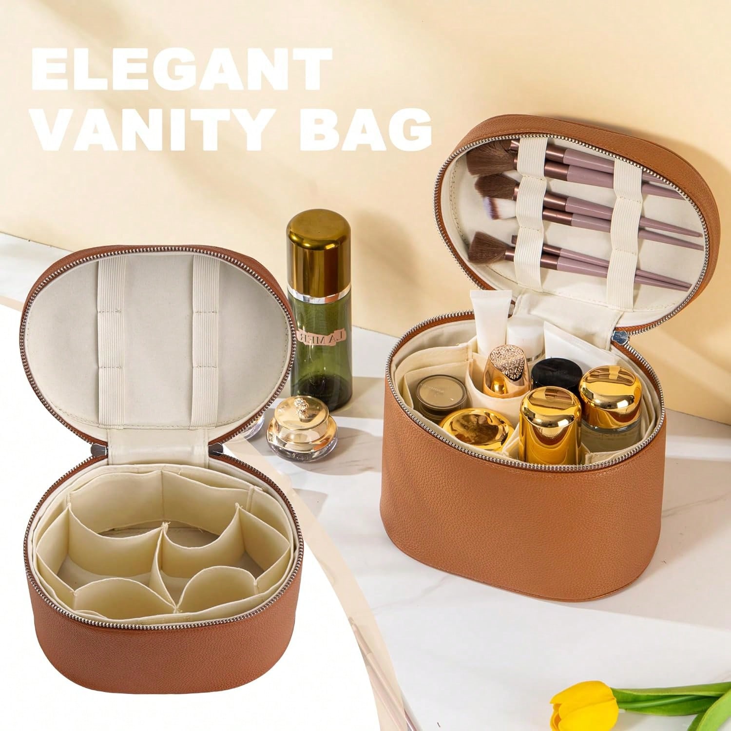 탈부착 가능한 칸막이가 있는 여행용 메이크업 가방, 여 - Women Vanity Bags 리뷰 및 가격