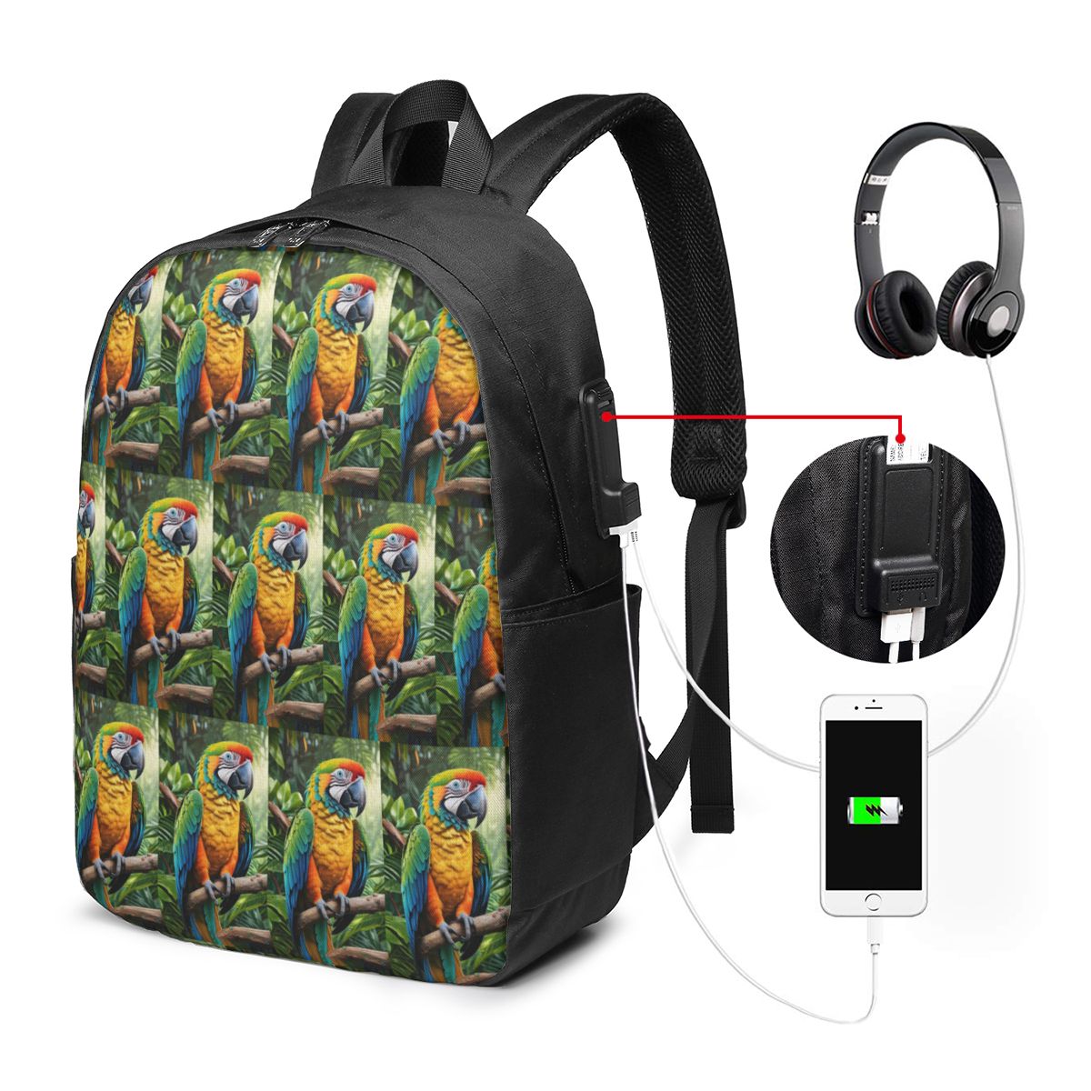 귀여운 맥아오 앵무새 배낭 여행 노트북 가방 컴퓨터 대 - Women Bags Laptop 리뷰 및 가격
