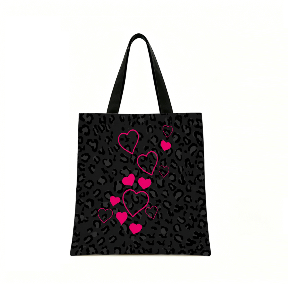 블랙 레오파드 프린트 핑크 하트 토트백과 동일한 동전  - Women Bags Purses 리뷰 및 가격