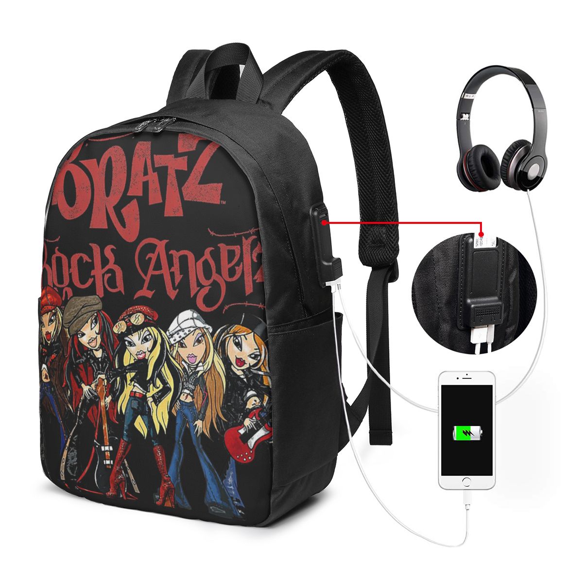 Bratz Rock Angelz 그룹 샷 백팩 여행 노 - Women Bags For Women 리뷰 및 가격
