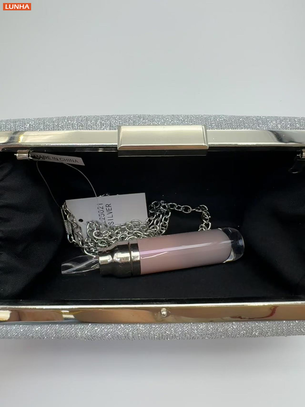 반짝이는 이브닝 백, 작은 글리터 박스 파티 클러치 퍼 - Women Vanity Bags 리뷰 및 가격